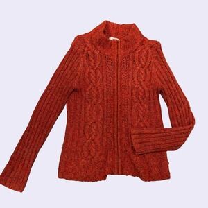 DressBarn Knit Cardigan Sweater Size Medium Zip Front